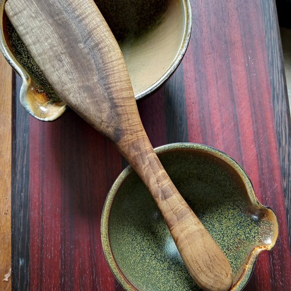 FoggyBayStudio Oregon/No.Ca. Myrtle spatula. Wood cooking utensil. - Picture 3 of 5